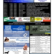 Race Meeting Flyer for Tuesday Night 10th January 2023