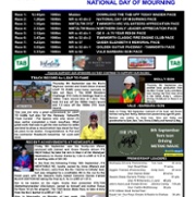 Race Meeting Flyer for Thu 22nd September 2022