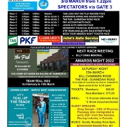 Race Meeting Flyer - Thursday 3rd March 2022